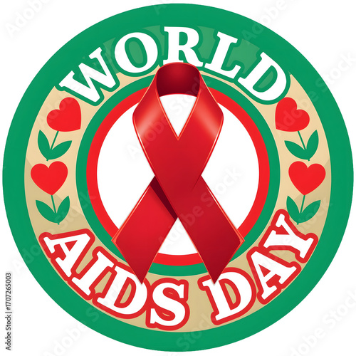 World AIDS Day – Red Ribbon Symbol of Global Awareness