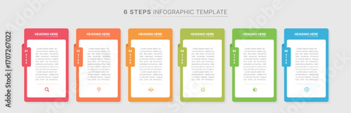 Business Infographic Design Template with 6 Data Points