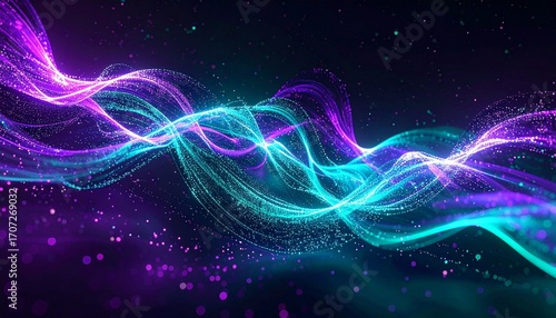 Abstract Background - Glowing Particle Stream