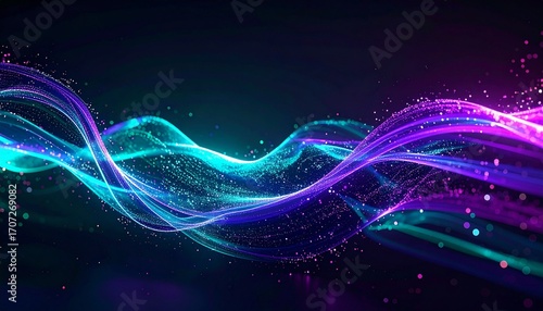 Abstract Background - Glowing Particle Stream