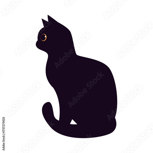 Black Cat Silhouette Illustration