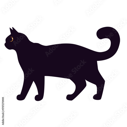Black Cat Silhouette Illustration