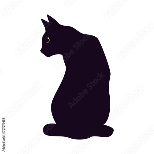 Black Cat Silhouette Illustration