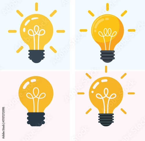 Innovative idea modern stylish icon with light bulb