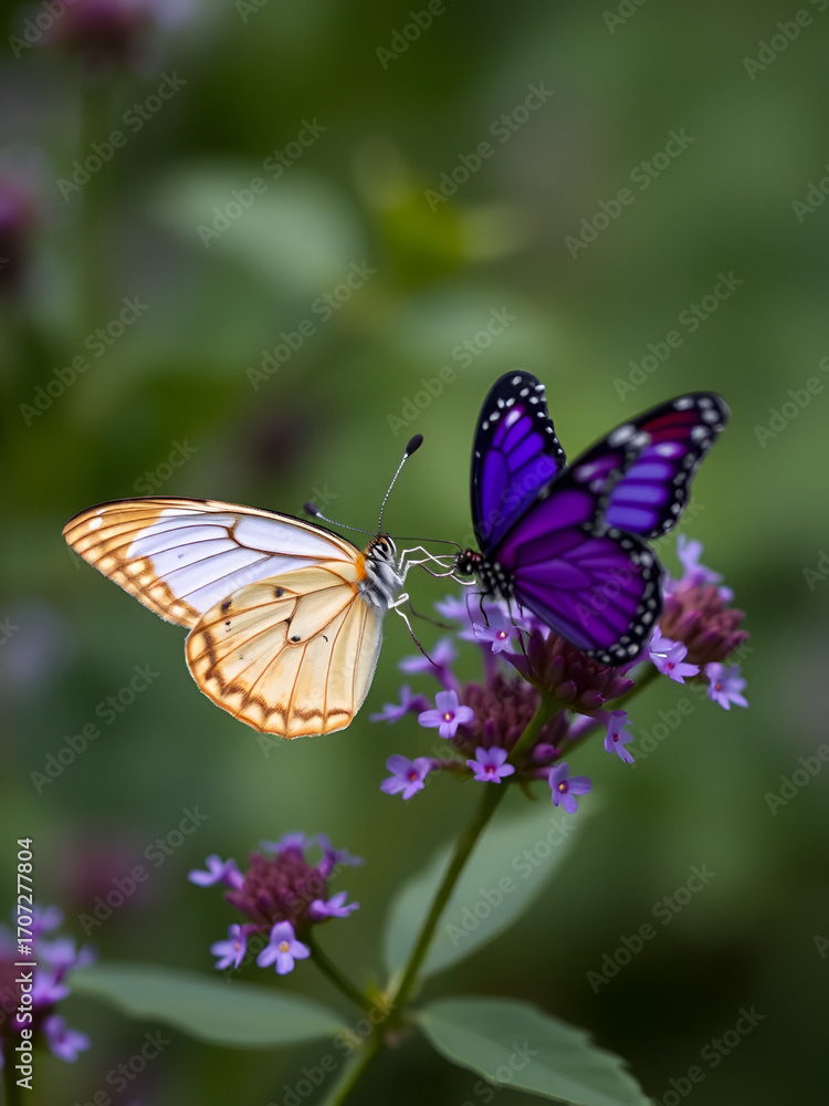 Obraz premium delicate butterflies purple