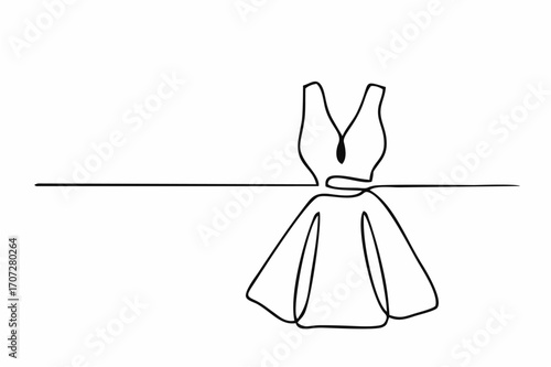 vector illustration of a black dress