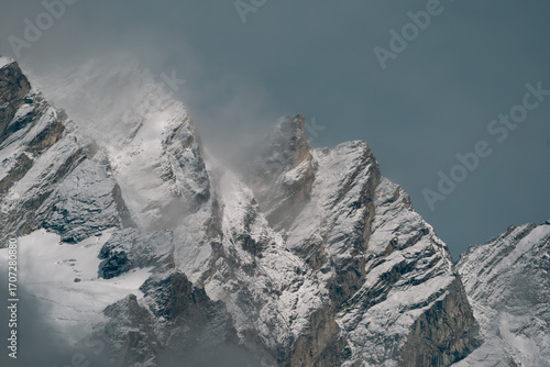 snow covered mountains