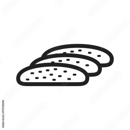 Four slices of bread perfect for a simple meal or snack representing freshness and wholesomeness