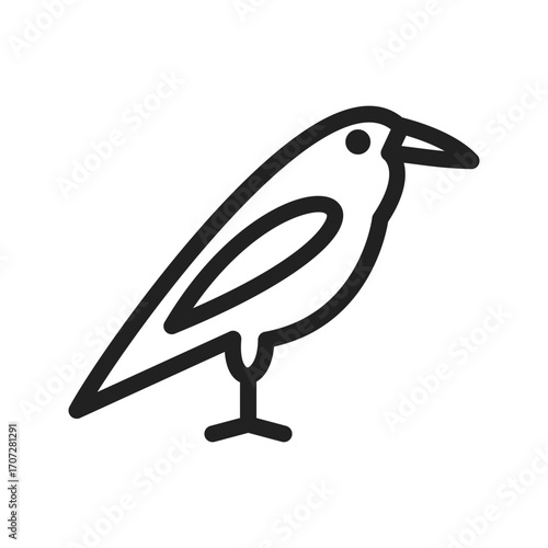 Bird icon vector image. Suitable for mobile apps, web apps and print media.