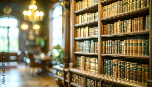 Wallpaper Mural Antique Bookshelf with Assorted Volumes Torontodigital.ca