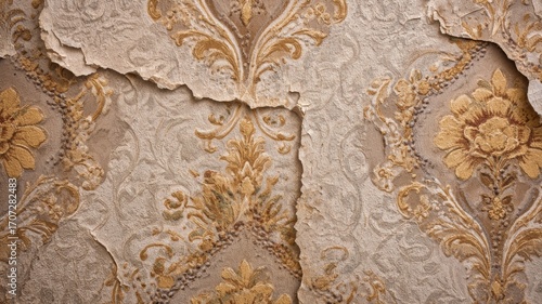 vintage, distressed, wallpaper, texture, grunge, retro, peeling, rustic, aged, faded, old, wall, pattern, surface, background, antique, bohemian, industrial, retro, urban, worn, layered, fragmented, c