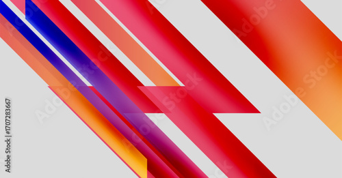 Abstract composition featuring vibrant diagonal lines. Colors blend, creating dynamic visual effect. Modern design, gradients present.