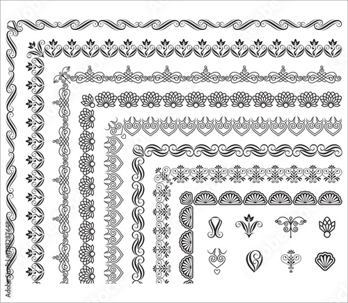 Corner ornaments borders seam...