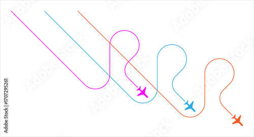 Airplane Flying Formation Y_2411006