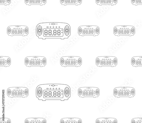 Alarm Clock Icon Seamless Pattern Y_2411001