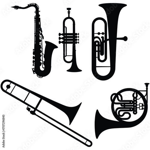  Brass And Wind Instruments: Jazz, Orchestra, and Music Education, trumpet isolated on white