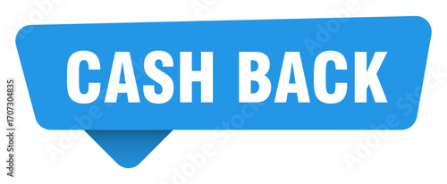 cash back sticker. cash back blue sign isolated on transpatent background