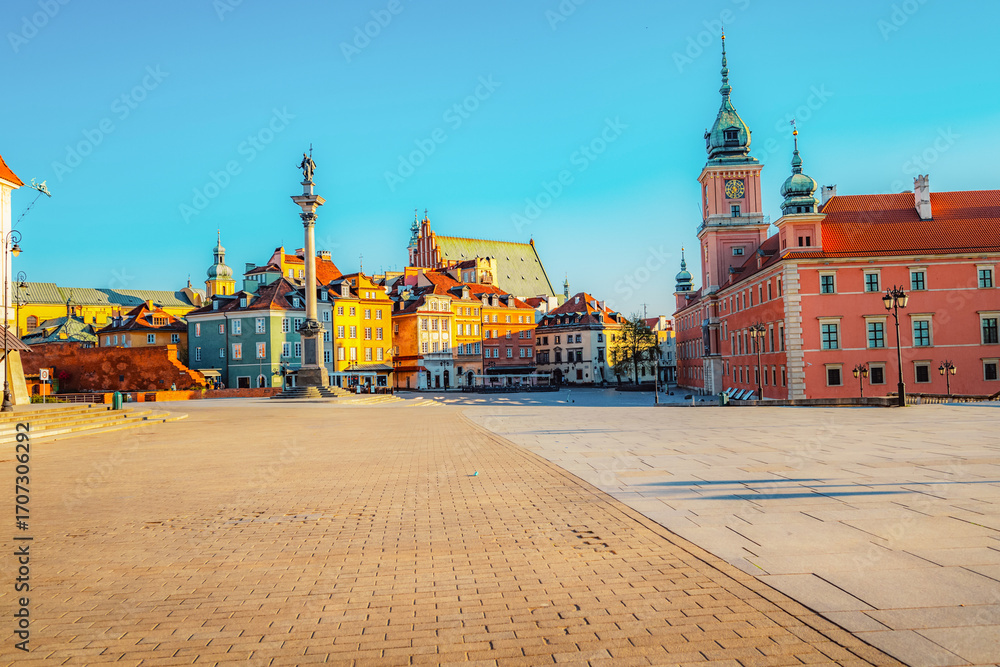 Fototapeta premium Warsaw old city center near Vistula river.