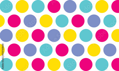 Seamless pattern circle polka dots background