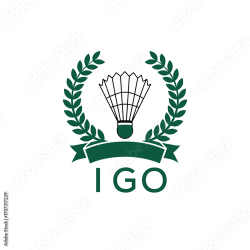 IGO Badminton Company logo. IGO Championship logo design for entrepreneur and business. IGO sports tournament best icon.
