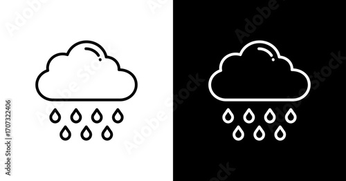 Raining Icon Set Multiple Style Collection