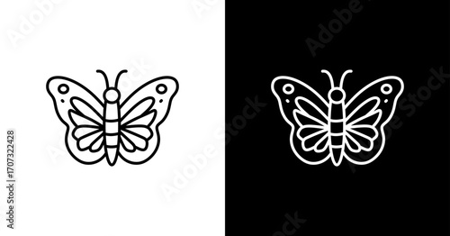 Butterfly Icon Set Multiple Style Collection