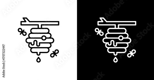 Bee Hive Icon Set Multiple Style Collection
