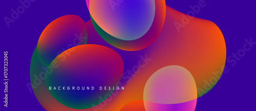 Abstract fluid shapes blend vibrant colors. Gradient transitions create dynamic visual impact. Modern design element for backgrounds.