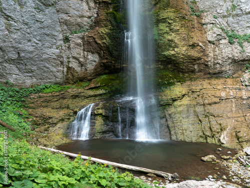 Waterfall in the Dinaric Mountains