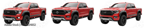 Wallpaper Mural Red Pickup Trucks on Transparent Background Torontodigital.ca