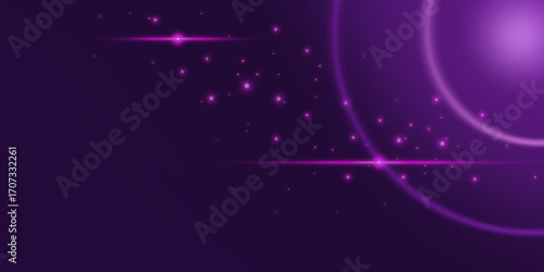 A rich purple backdrop filled with twinkling star and luminous ring, creating a surreal and enchanting cosmic scene that evokes a sense of wonder and mystery.