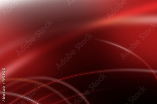 Vibrant red and black abstract design with flowing line and curve for creative background