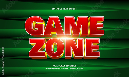 game zone editable text effect for game