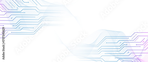 Vector creative idea banner concept for internet technology. Abstract tech network connection dots. Digital technology background.