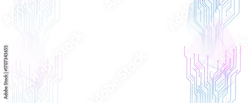 Vector creative idea banner concept for internet technology. Abstract tech network connection dots. Digital technology background.
