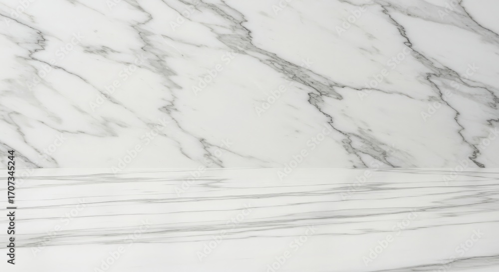 Obraz premium Elegant White Marble Surface with Soft Gray Veins for Interiors