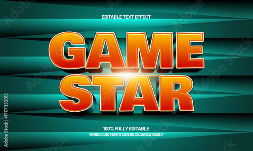 game star editable text effect for game