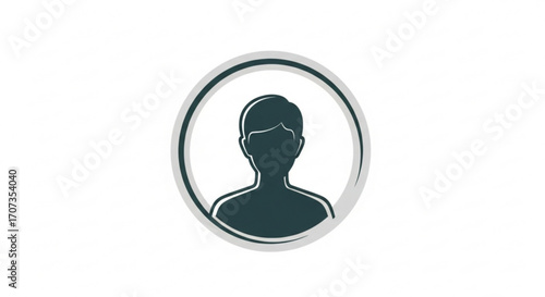 Professional user profile icon symbolizing identity, privacy, and personal data in digital communication and online services, perfect for applications and websites.