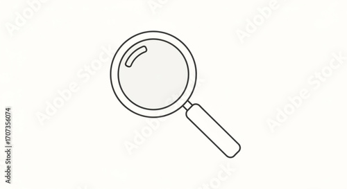 Discovering details with a classic magnifying glass icon, symbolizing research, investigation, and insight for business and learning