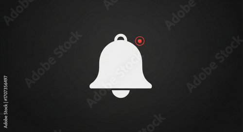 Modern notification bell icon with a subtle alert indicator, symbolizing timely alerts, digital communication, and important updates for apps and websites.