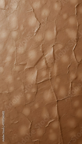 brown fabric with natural wrinkle patterns.