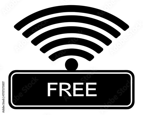 Free wifi sign silhouette vector illustration 
