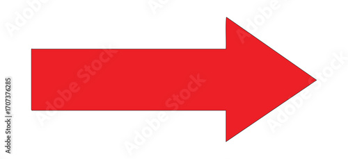 Red arrow direction sign right pointer symbol graphic illustration
