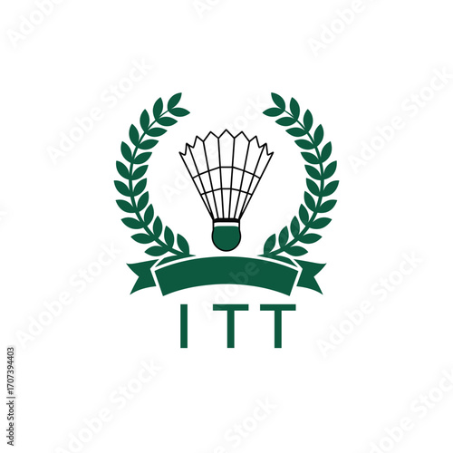 ITT Badminton Company logo. ITT Championship logo design for entrepreneur and business. ITT sports tournament best icon.
