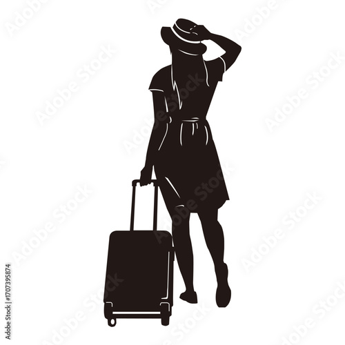 旅行する女性