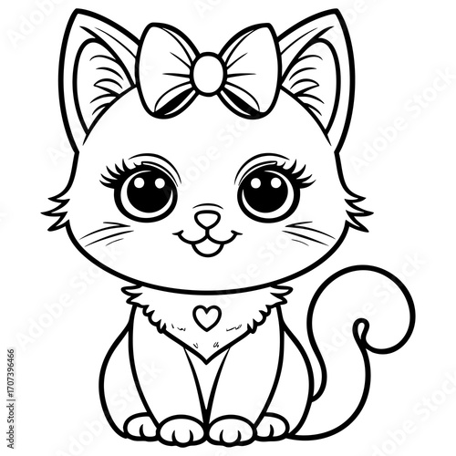 Adorable Kitten with Bow
