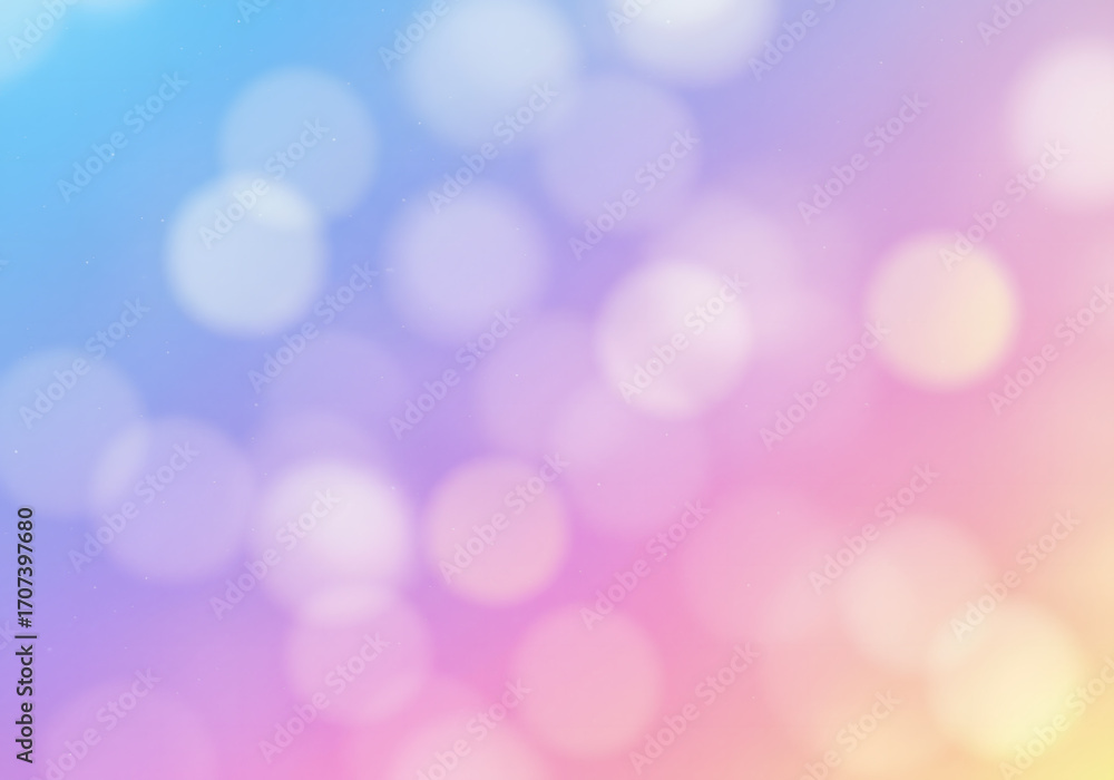 Obraz premium Abstract Blurred Circle Lights with Soft Rainbow Gradient Backdrop