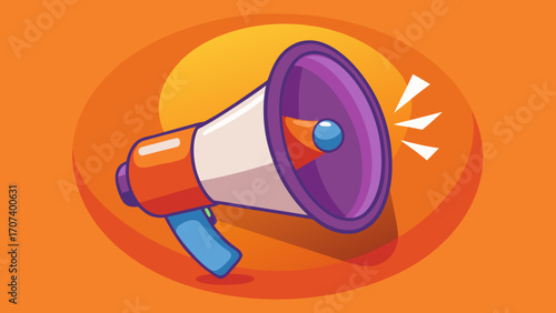 vector illustration of a megaphone