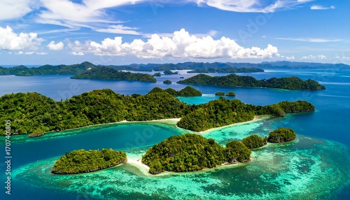 Wallpaper Mural Tropical archipelago, vibrant islands, azure water Torontodigital.ca