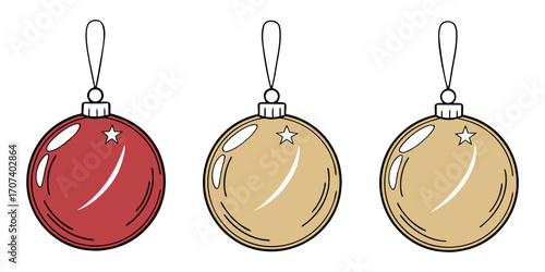Christmas Ornaments Baubles Set